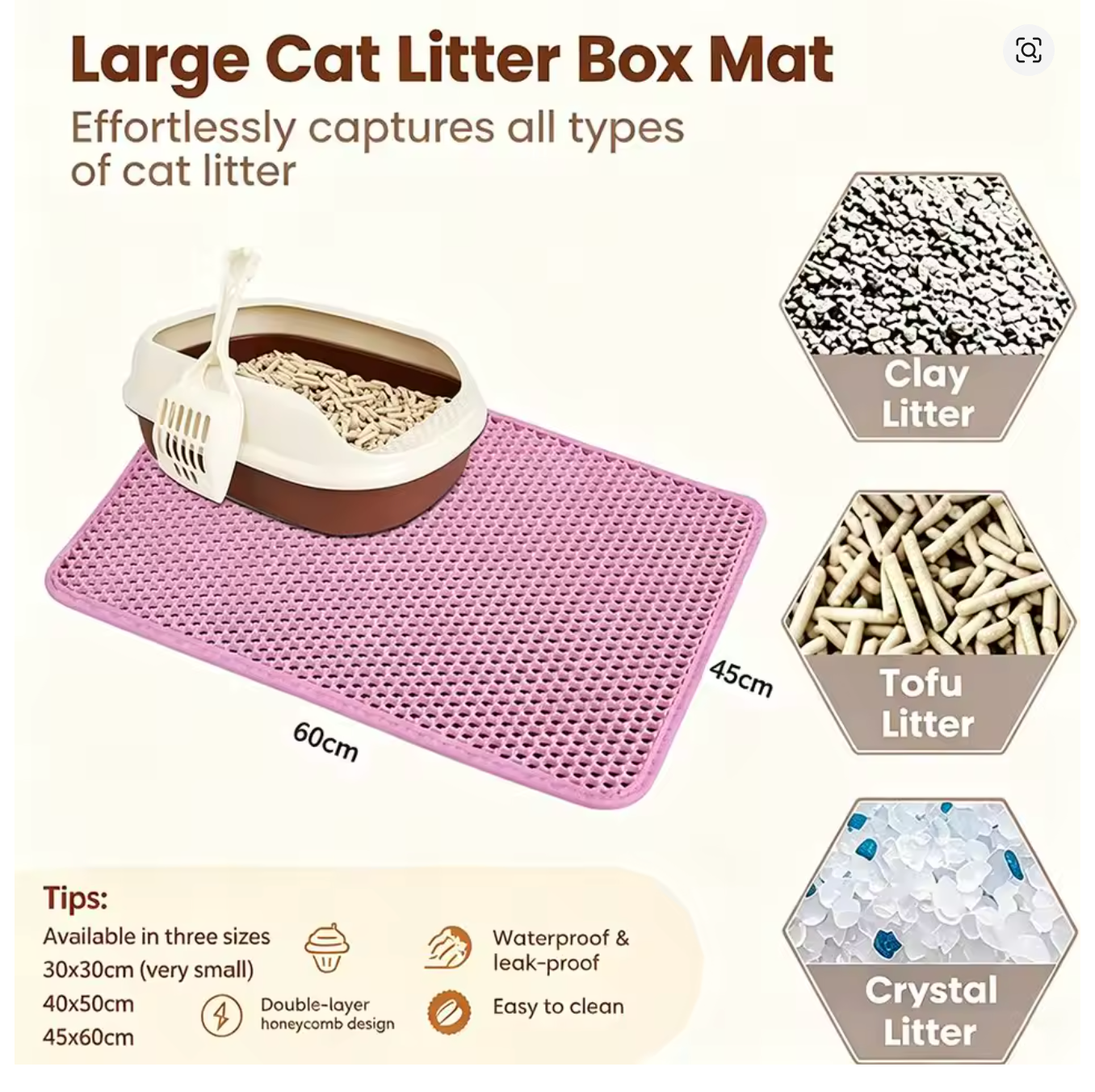 Double Layer Cat Litter Mat