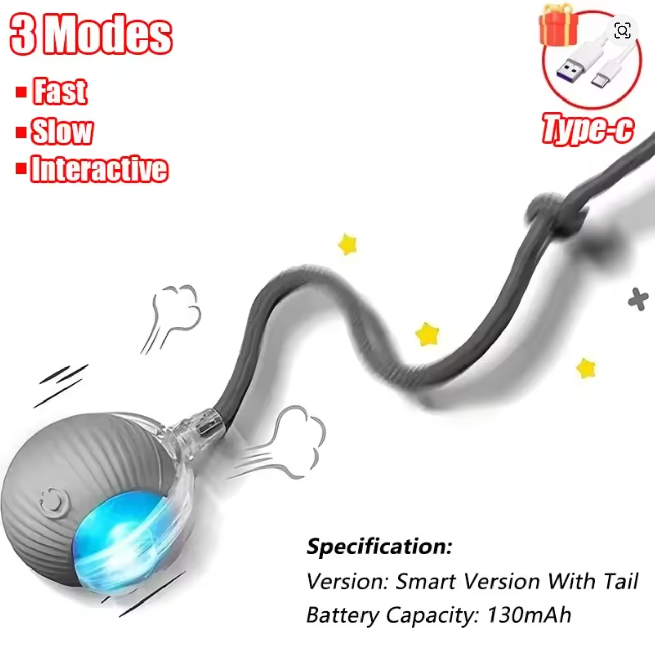 Smart Interactive Rolling Cat Ball