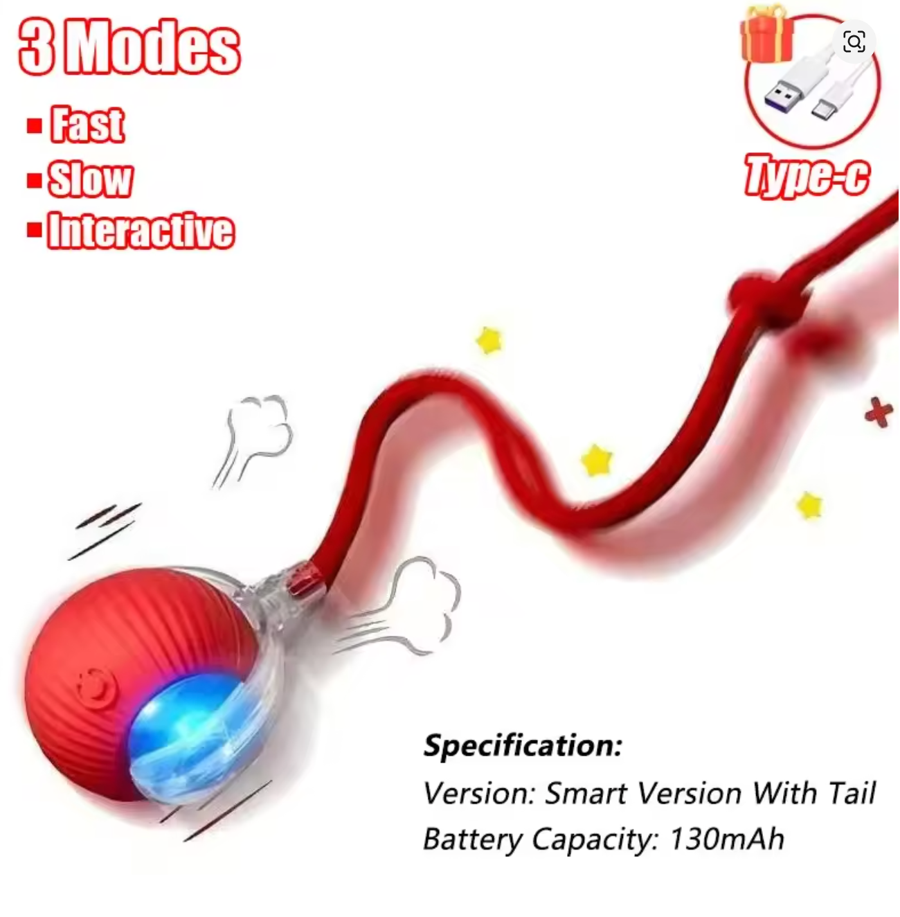 Smart Interactive Rolling Cat Ball