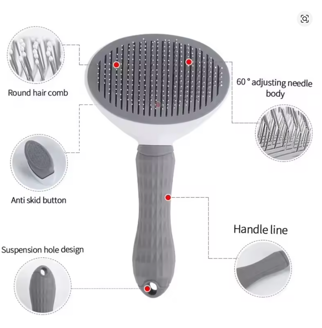 Self-Cleaning Pet Grooming Brush