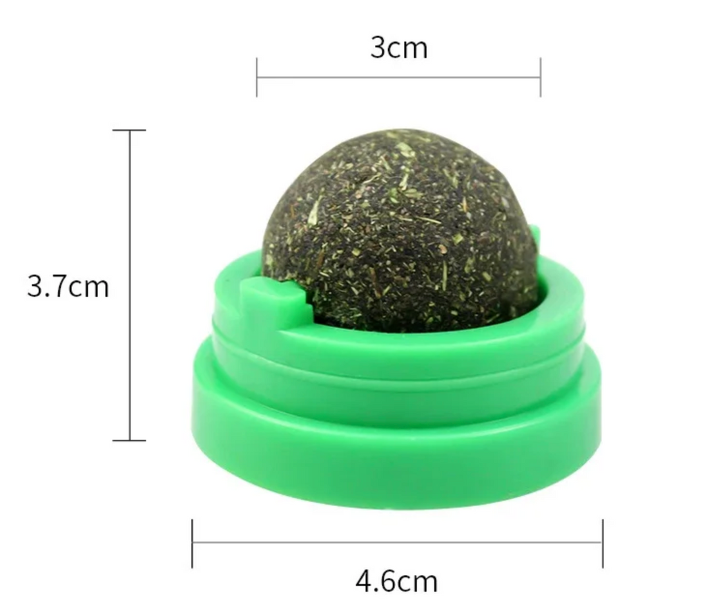 Natural Catnip Wall Stick-on Ball Toy